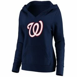 Women's Fanatics Branded Navy Washington Nationals Official Logo Crossover V-Neck Pullover Hoodie 4 Women's Fanatics Branded Navy Washington Nationals Official Logo Crossover V-Neck Pullover Hoodie -Metaverse shop unnamed file 2092