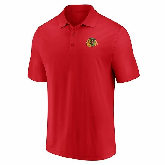 Men's Fanatics Branded Black/Red Chicago Blackhawks Primary Logo Polo Combo Set 4 Men's Fanatics Branded Black/Red Chicago Blackhawks Primary Logo Polo Combo Set - Image 2