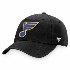 Men's Fanatics Branded Black St. Louis Blues Core Primary Logo Adjustable Hat