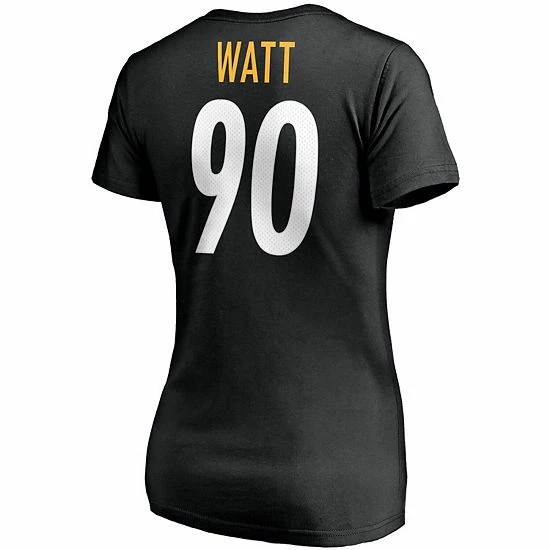 Women's Fanatics Branded T.J. Watt Black Pittsburgh Steelers Player Icon Name & Number V-Neck T-Shirt Women's Fanatics Branded T.J. Watt Black Pittsburgh Steelers Player Icon Name & Number V-Neck T-Shirt -Metaverse shop unnamed file 21003