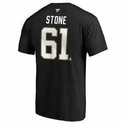 Men's Fanatics Branded Mark Stone Black Vegas Golden Knights Authentic Stack Player Name & Number Captain Patch T-Shirt -Metaverse shop unnamed file 21062