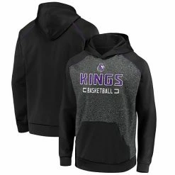 Men's Fanatics Branded Heathered Charcoal/Black Sacramento Kings Game Day Ready Raglan Pullover Hoodie -Metaverse shop unnamed file 21064