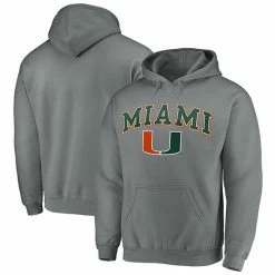 Men's Fanatics Branded Charcoal Miami Hurricanes Campus Pullover Hoodie -Metaverse shop unnamed file 21079