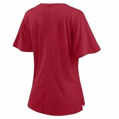 Women's Fanatics Branded Red Tampa Bay Buccaneers Southpaw Flutter V-Neck T-Shirt -Metaverse shop unnamed file 21125