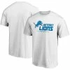 Men's Fanatics Branded White Detroit Lions Big & Tall Team Logo Lockup T-Shirt