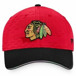 Men's Fanatics Branded Red/Black Chicago Blackhawks Authentic Pro Locker Room Flex Hat -Metaverse shop unnamed file 21190