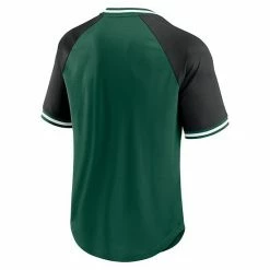 Men's Fanatics Branded Green/Black New York Jets Second Wind Raglan V-Neck T-Shirt -Metaverse shop unnamed file 21208