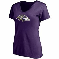 Women's Fanatics Branded Lamar Jackson Purple Baltimore Ravens Player Icon Name & Number V-Neck T-Shirt -Metaverse shop unnamed file 21224
