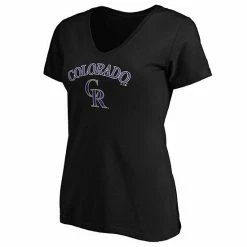 Women's Fanatics Branded Black Colorado Rockies Team Logo Lockup V-Neck T-Shirt 4 Women's Fanatics Branded Black Colorado Rockies Team Logo Lockup V-Neck T-Shirt -Metaverse shop unnamed file 21394