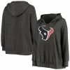Women's Fanatics Branded Heathered Charcoal Houston Texans Plus Size Notch Neck Pullover Hoodie -Metaverse shop unnamed file 21408