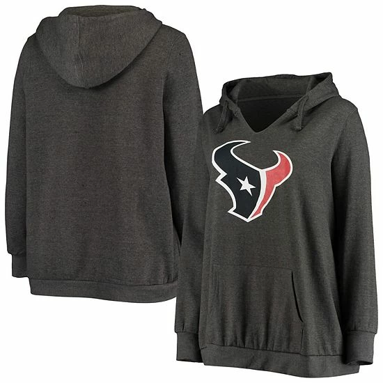 Women's Fanatics Branded Heathered Charcoal Houston Texans Plus Size Notch Neck Pullover Hoodie Women's Fanatics Branded Heathered Charcoal Houston Texans Plus Size Notch Neck Pullover Hoodie -Metaverse shop unnamed file 21408