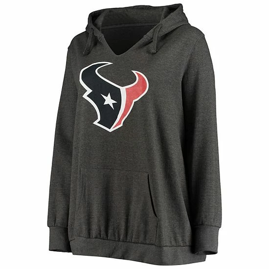 Women's Fanatics Branded Heathered Charcoal Houston Texans Plus Size Notch Neck Pullover Hoodie Women's Fanatics Branded Heathered Charcoal Houston Texans Plus Size Notch Neck Pullover Hoodie -Metaverse shop unnamed file 21410