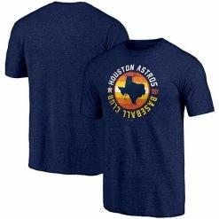 Men's Fanatics Branded Heathered Navy Houston Astros Texas Seal Hometown Collection Tri-Blend T-Shirt -Metaverse shop unnamed file 2145