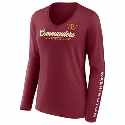 Women's Fanatics Branded Burgundy Washington Commanders Drive Forward V-Neck Long Sleeve T-Shirt 4 Women's Fanatics Branded Burgundy Washington Commanders Drive Forward V-Neck Long Sleeve T-Shirt -Metaverse shop unnamed file 21485