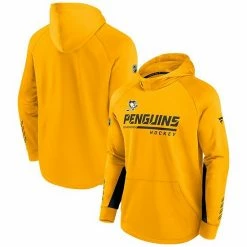 Men's Fanatics Branded Gold Pittsburgh Penguins Authentic Pro Alternate Logo Locker Room Pullover Hoodie -Metaverse shop unnamed file 21504