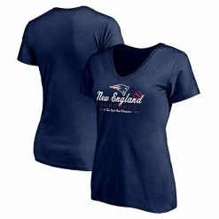 Women's Fanatics Branded Navy New England Patriots Hometown Collection Wildcat V-Neck T-Shirt -Metaverse shop unnamed file 21515