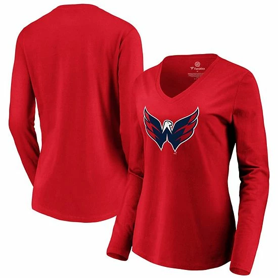 Women's Fanatics Branded Red Washington Capitals Primary Team Logo Long Sleeve V-Neck T-Shirt Women's Fanatics Branded Red Washington Capitals Primary Team Logo Long Sleeve V-Neck T-Shirt -Metaverse shop unnamed file 2153