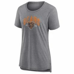Women's Fanatics Branded Heathered Gray Chicago Bears Drop Back Modern T-Shirt -Metaverse shop unnamed file 21561