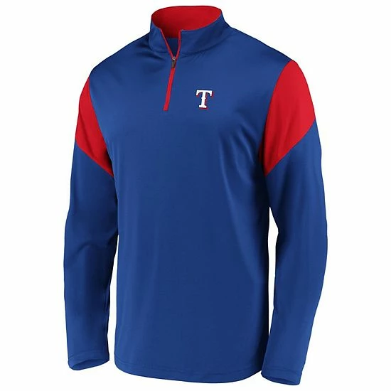 Men's Fanatics Branded Royal Texas Rangers Primary Logo Quarter-Zip Jacket 4 Men's Fanatics Branded Royal Texas Rangers Primary Logo Quarter-Zip Jacket - Image 2