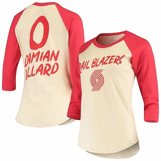 Women's Fanatics Branded Damian Lillard Cream Portland Trail Blazers Raglan 3/4 Sleeve T-Shirt Women's Fanatics Branded Damian Lillard Cream Portland Trail Blazers Raglan 3/4 Sleeve T-Shirt -Metaverse shop unnamed file 21595