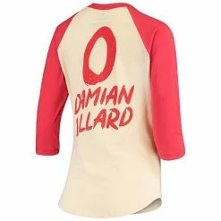 Women's Fanatics Branded Damian Lillard Cream Portland Trail Blazers Raglan 3/4 Sleeve T-Shirt 5 Women's Fanatics Branded Damian Lillard Cream Portland Trail Blazers Raglan 3/4 Sleeve T-Shirt -Metaverse shop unnamed file 21598