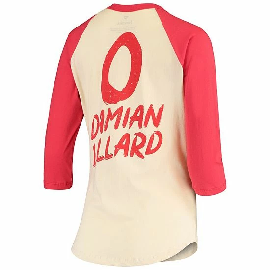 Women's Fanatics Branded Damian Lillard Cream Portland Trail Blazers Raglan 3/4 Sleeve T-Shirt Women's Fanatics Branded Damian Lillard Cream Portland Trail Blazers Raglan 3/4 Sleeve T-Shirt -Metaverse shop unnamed file 21598