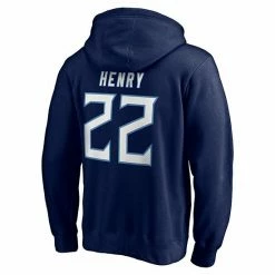 Men's Fanatics Branded Derrick Henry Navy Tennessee Titans Player Icon Name & Number Pullover Hoodie -Metaverse shop unnamed file 216
