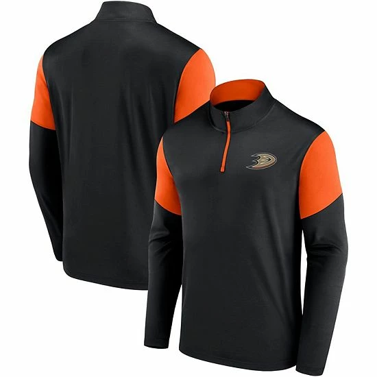 Men's Fanatics Branded Black Anaheim Ducks Logo Quarter-Zip Jacket Men's Fanatics Branded Black Anaheim Ducks Logo Quarter-Zip Jacket -Metaverse shop unnamed file 21669