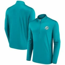 Men's Fanatics Branded Aqua Miami Dolphins Underdog Quarter-Zip Jacket