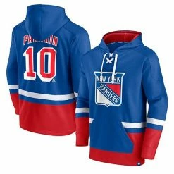 Men's Fanatics Branded Artemi Panarin Blue/Red New York Rangers Player Lace-Up V-Neck Pullover Hoodie
