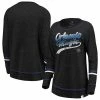 Women's Fanatics Branded Black/Blue Orlando Magic Dreams Sleeve Stripe Speckle Long Sleeve T-Shirt -Metaverse shop unnamed file 21727