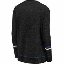 Women's Fanatics Branded Black/Blue Orlando Magic Dreams Sleeve Stripe Speckle Long Sleeve T-Shirt -Metaverse shop unnamed file 21730