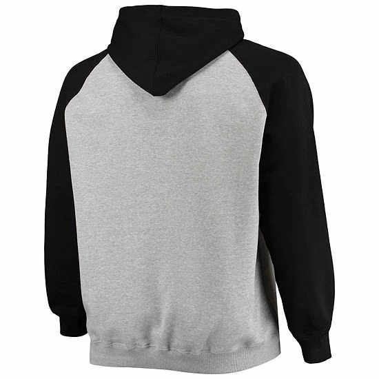 Men's Fanatics Branded Heathered Gray/Black San Francisco Giants Big & Tall Raglan Pullover Hoodie 6 Men's Fanatics Branded Heathered Gray/Black San Francisco Giants Big & Tall Raglan Pullover Hoodie - Image 4