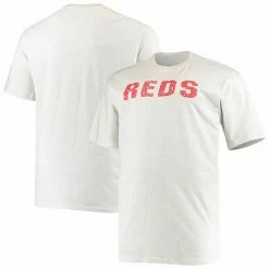 Men's Fanatics Branded Heathered Oatmeal Cincinnati Reds Big & Tall Cooperstown Collection Arch T-Shirt -Metaverse shop unnamed file 21793
