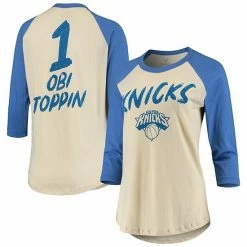 Women's Fanatics Branded Obi Toppin Cream New York Knicks NBA 3/4-Sleeve Raglan T-Shirt 3 Women's Fanatics Branded Obi Toppin Cream New York Knicks NBA 3/4-Sleeve Raglan T-Shirt -Metaverse shop unnamed file 21803