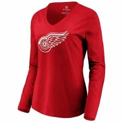 Women's Fanatics Branded Red Detroit Red Wings Primary Logo Long Sleeve V-Neck T-Shirt 4 Women's Fanatics Branded Red Detroit Red Wings Primary Logo Long Sleeve V-Neck T-Shirt -Metaverse shop unnamed file 21817