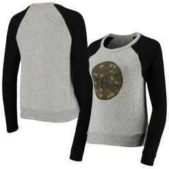 Women's Fanatics Branded Gray Prestige Camo Raglan Crew Neck Sweatshirt -Metaverse shop unnamed file 21819