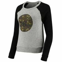 Women's Fanatics Branded Gray Prestige Camo Raglan Crew Neck Sweatshirt -Metaverse shop unnamed file 21820