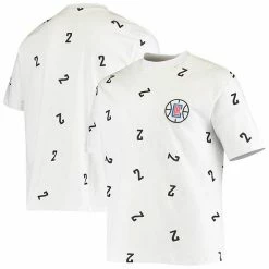 Fanatics Men's Kawhi Leonard White LA Clippers All Over Number T-Shirt