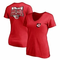 Women's Fanatics Branded Red Cincinnati Reds Hometown V-Neck T-Shirt -Metaverse shop unnamed file 21834