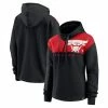 Women's Fanatics Branded Black Chicago Bulls Overslide Quarter-Zip Hoodie