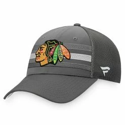 Men's Fanatics Branded Charcoal Chicago Blackhawks Home Ice Snapback Hat -Metaverse shop unnamed file 2192