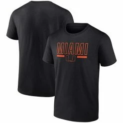 Men's Fanatics Branded Black Miami Hurricanes Classic Inline Team T-Shirt -Metaverse shop unnamed file 21922