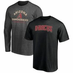 Men's Fanatics Branded Black/Heathered Charcoal Arizona Diamondbacks T-Shirt Combo Pack -Metaverse shop unnamed file 21932