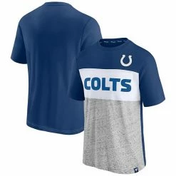 Men's Fanatics Branded Royal/Heathered Gray Indianapolis Colts Colorblock T-Shirt -Metaverse shop unnamed file 21954