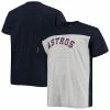 Men's Fanatics Branded Navy/Heathered Gray Houston Astros Big & Tall Colorblock T-Shirt -Metaverse shop unnamed file 21985