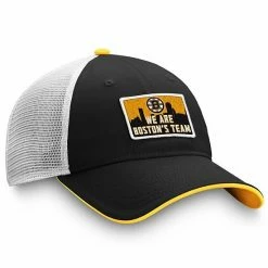 Men's Fanatics Branded Black Boston Bruins Hometown Trucker Snapback Hat -Metaverse shop unnamed file 22035