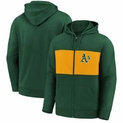 Men's Fanatics Branded Green Oakland Athletics Team Twill Full-Zip Hoodie Jacket -Metaverse shop unnamed file 22082