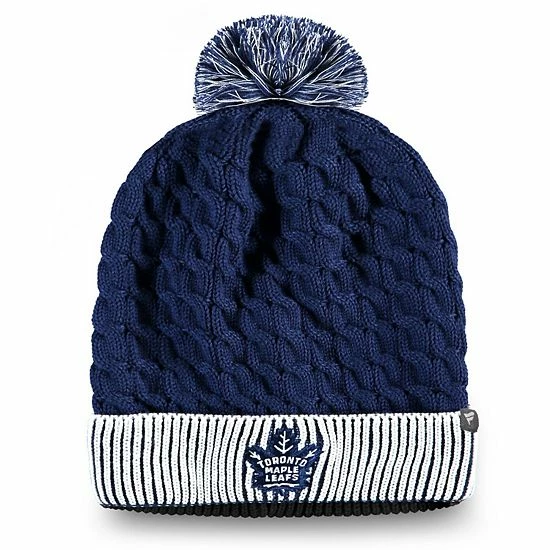 Women's Fanatics Branded Blue/White Toronto Maple Leafs Iconic Cuffed Knit Hat with Pom Women's Fanatics Branded Blue/White Toronto Maple Leafs Iconic Cuffed Knit Hat With Pom -Metaverse shop unnamed file 22111