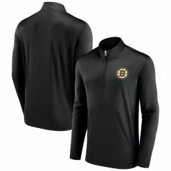 Men's Fanatics Branded Black Boston Bruins Underdog Mindset Quarter-Zip Jacket